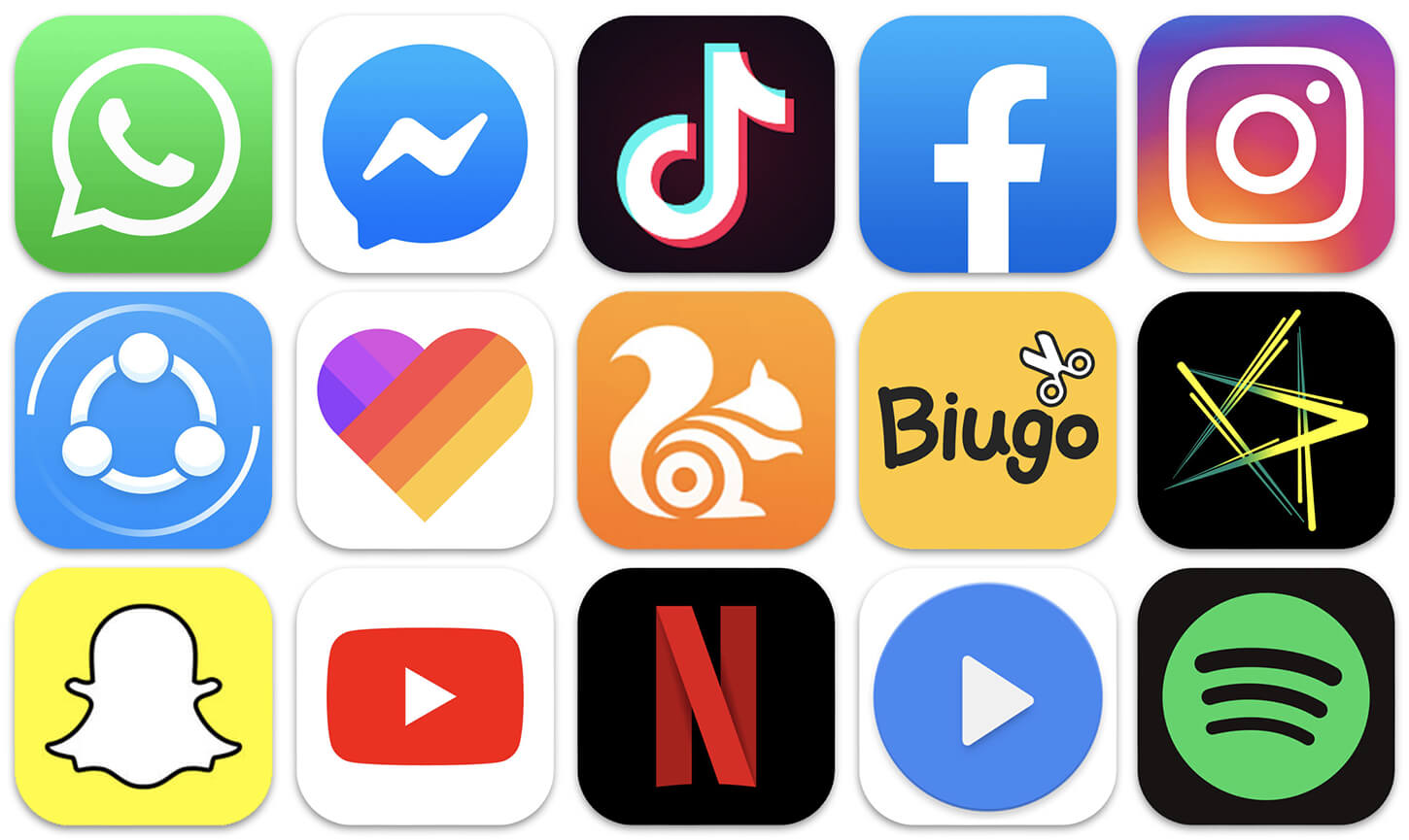 What are the 5 most used apps in the world?